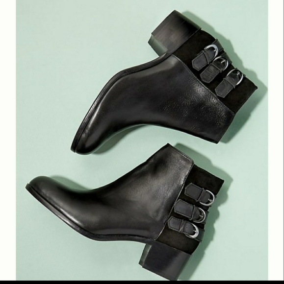 Hudson London Black Leather Eris Ankle Boots - Picture 2 of 12